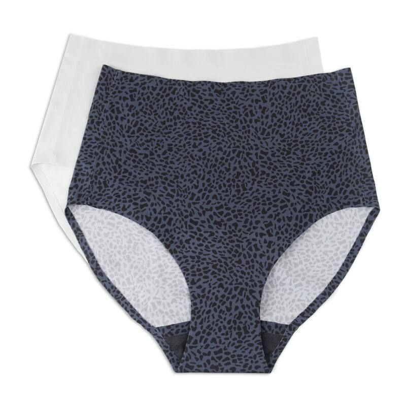 ナチュラル レディース アンダーウェア パンツ ハイウエスト Womens the naturaleakproof HighWaist Brief 2 Pack 6057 Leopard Swirl アニマル