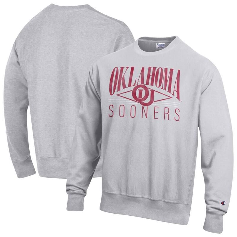 チャンピオン メンズ アウター パーカー・スウェット シャツ フリース Mens Champion Gray Oklahoma Sooners Reverse Weave Fleece Sweatshirt Okl Grey グレー