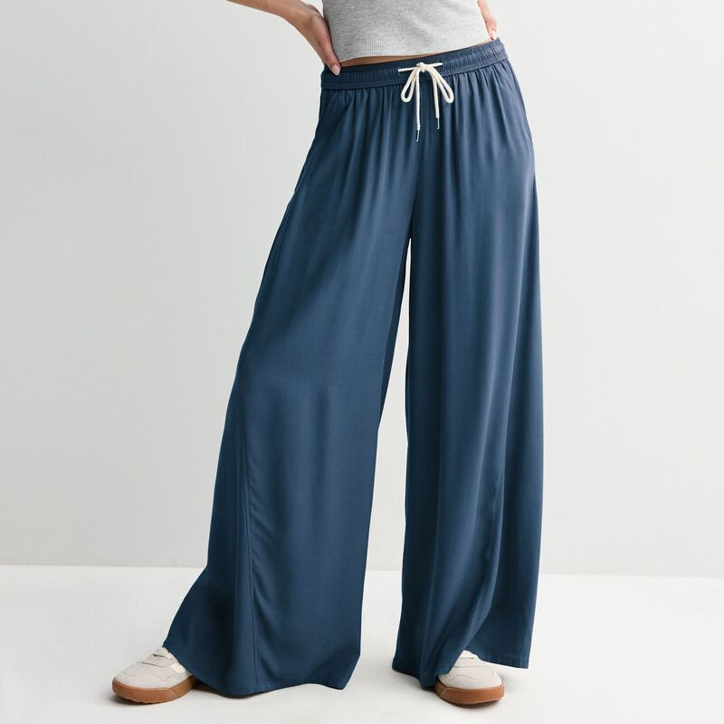 エスオー レディース ボトムス カジュアルパンツ ワイドレッグ Juniors SO HighRise Baggy Wide Leg Pants Cyclone Blue ブルー