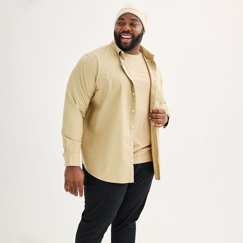 ソノマ メンズ トップス Tシャツ トール ダウン Big Tall Sonoma Goods For Life Perfect Length ButtonDown Shirt Gold Navy Window ネイビー