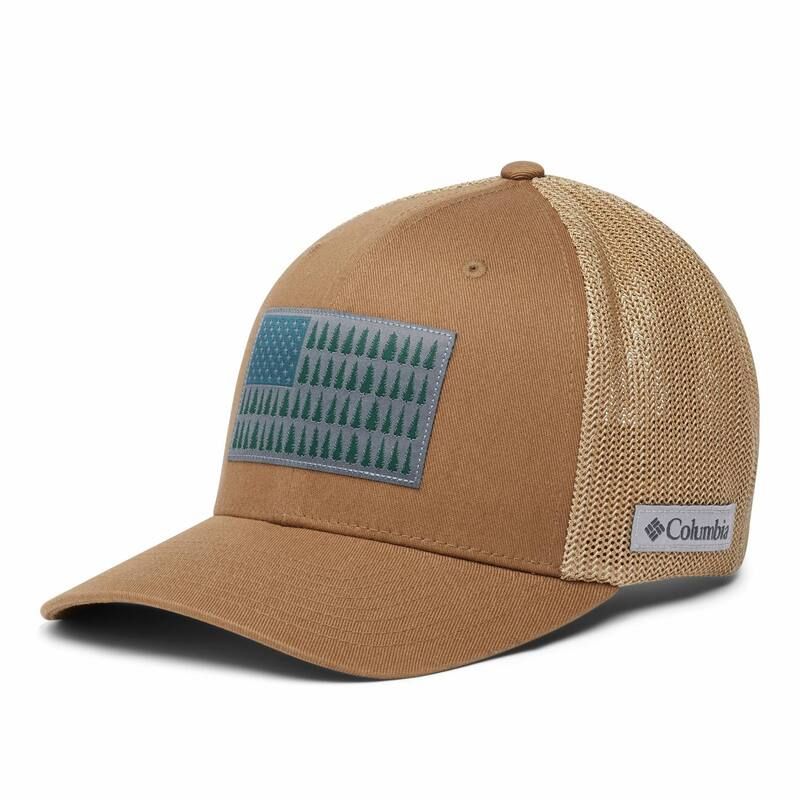 コロンビア メンズ アクセサリー 帽子 メッシュ キャップ Mens Columbia FlexFit Mesh Tree Flag Fitted Cap Delta