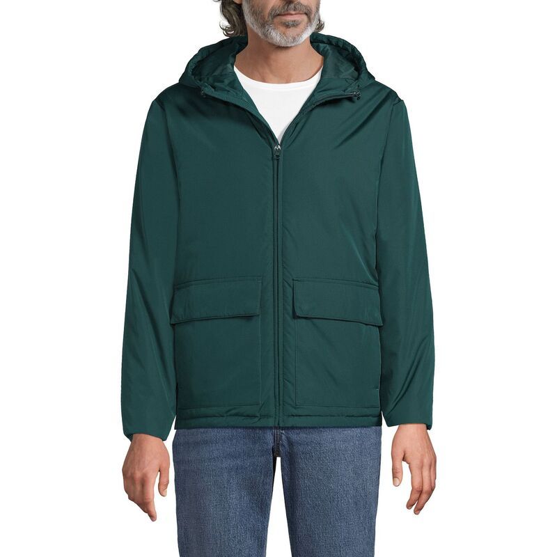 ランズエンド メンズ アウター ジャケット・ブルゾン フーデッドジャケットール Big Tallands End FeatherFree Insulated Hooded Jacket Deepine