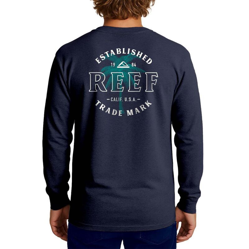 リーフ メンズ トップス Tシャツ グラフィック Mens REEF Habitat Long Sleeve Graphic Tee Navy ネイビー
