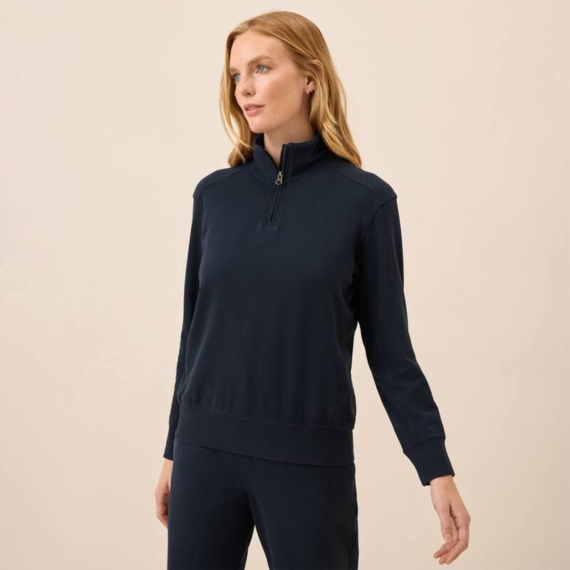 パクト レディース アウター ニット・セーター ハーフジップ Pact Roam Travel Quarter Zip Midnight Blue ブルー