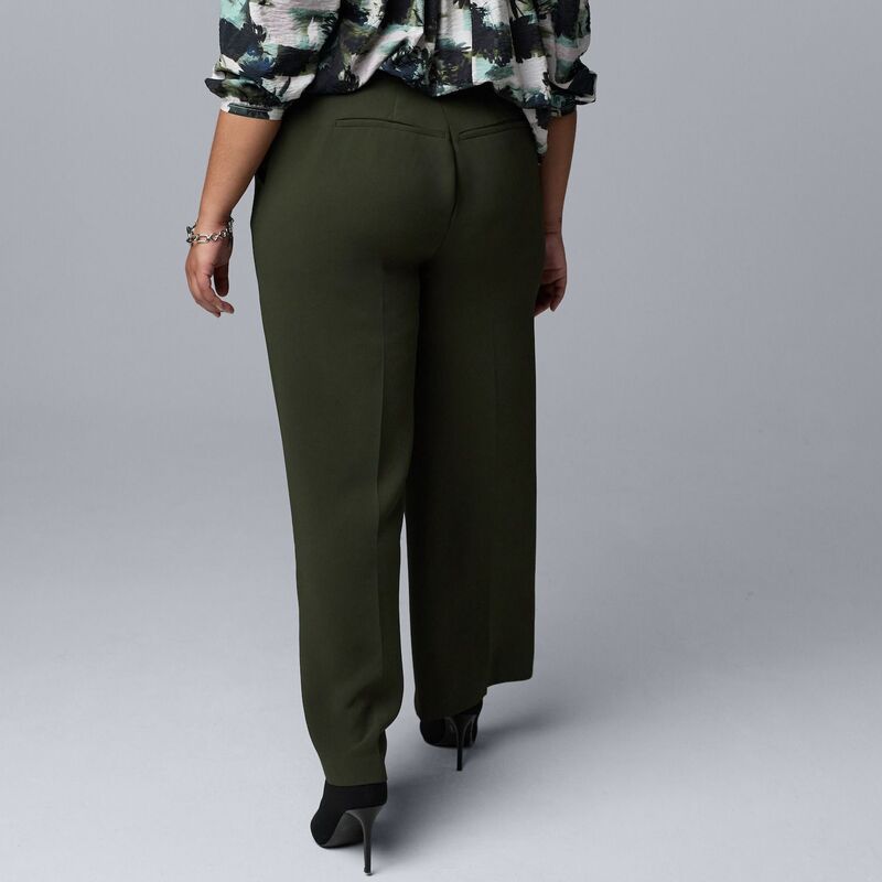 ヴェラウォン レディース ボトムス カジュアルパンツ ワイドレッグ クレープラスサイズ Plusize Simply Vera Wang Luxe Crepe Wide Leg Trousers Fog ヴェラウォン レディース ボトムス カジュアルパンツ ワイドレッグ クレープラスサイズ Plusize Simply Vera Wang Luxe Crepe Wide Leg Trousers Fog