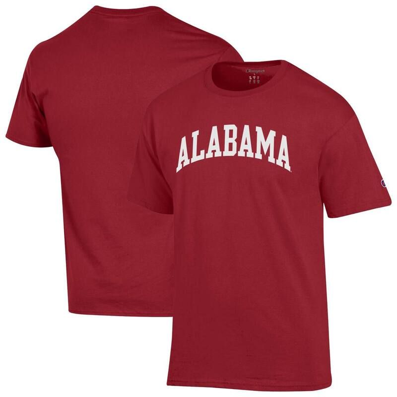 チャンピオン メンズ トップス Tシャツ Mens Champion Crimson Alabama Crimson Tide Basic Arch TShirt Ala Red レッド