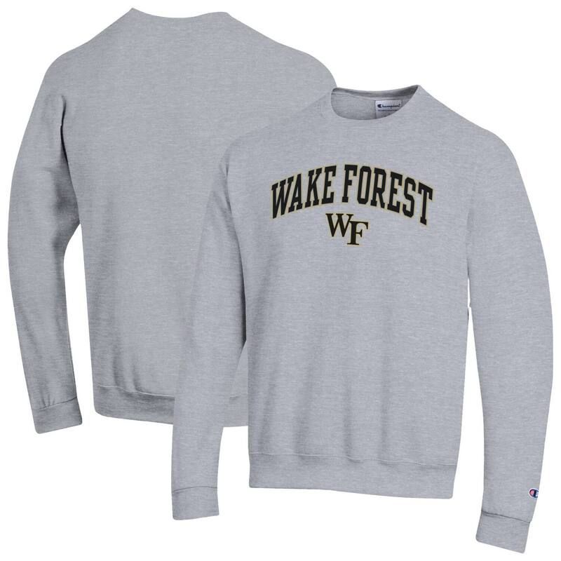 チャンピオン メンズ トップス Tシャツ スウェット ロゴ MensChampion Heather Gray Wake Forest Demon Deacons Arch Over Logo Pullover Sweatshirt Wfu Grey グレー