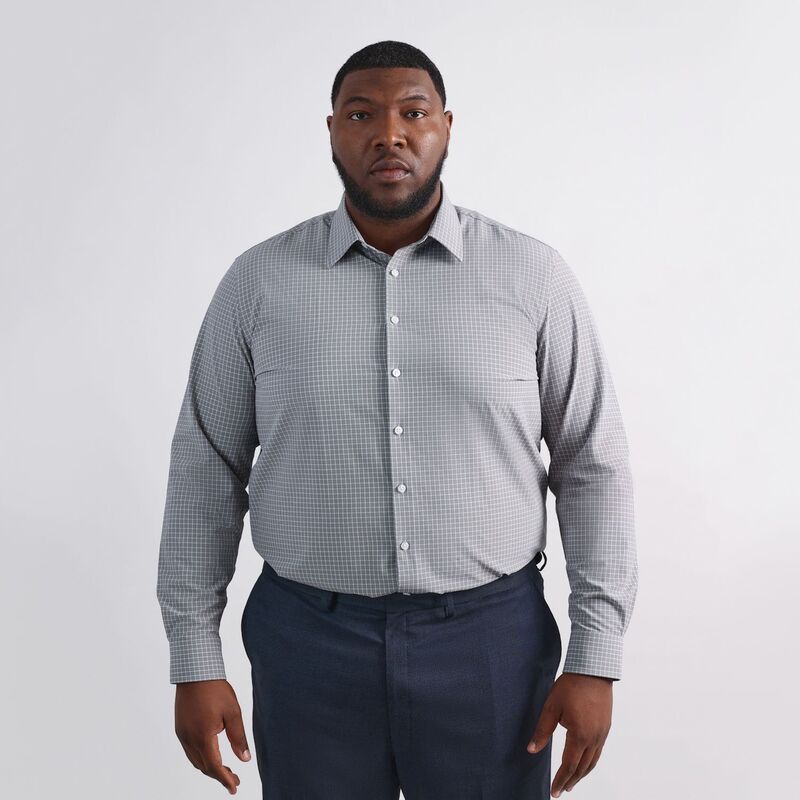 ハガー メンズ トップス Tシャツ トール Big Tall Haggar Smart Wash Classic Fit Solidresshirt Medium Grey グレー