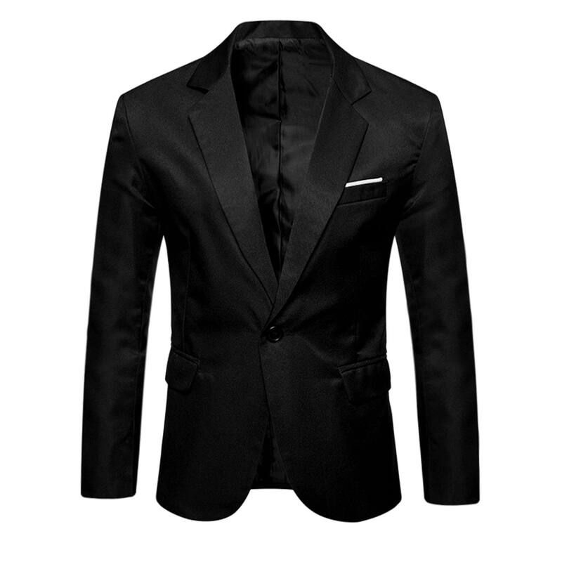 Lars Amadeus メンズ アウター ジャケット・ブルゾン スリムフィット ブレザー Lars Amadeus Mens Businesslim Fit One Button Dress Formal Blazer Black ブラック