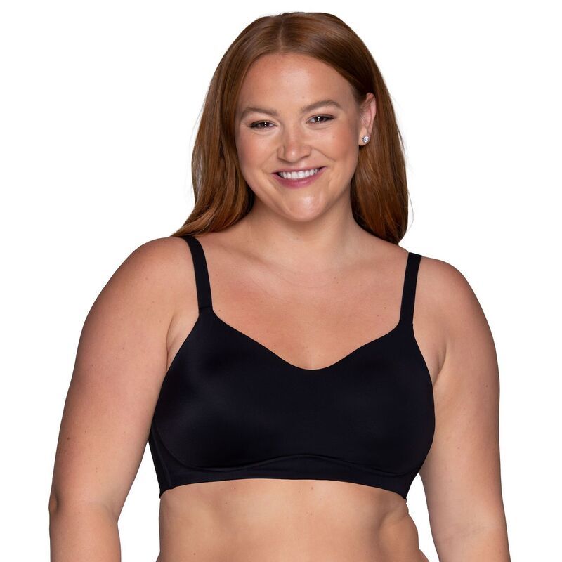 バニティフェア レディース アンダーウェア ブラジャー Vanity FairR Beauty BackR Simple Sizing Wireless Bra 72118 Midnight Black ブラック