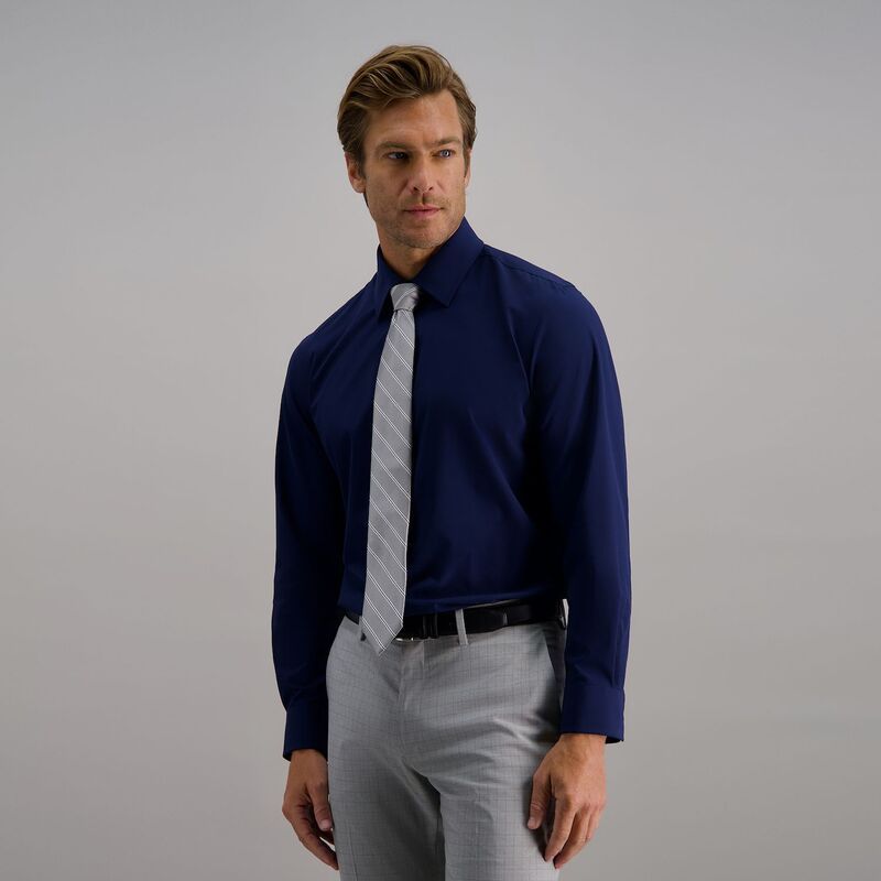 ハガー メンズ トップス Tシャツ Mens Haggar Smart Wash Classic Fit Wrinkle Free Dresshirt Navy Solid ネイビー
