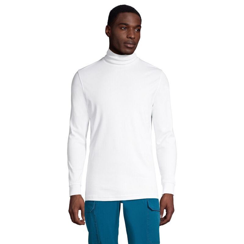 ランズエンド メンズ トップス Tシャツ タートルネック トール Big Tallands End Super Soft Supima Turtleneck White ホワイト