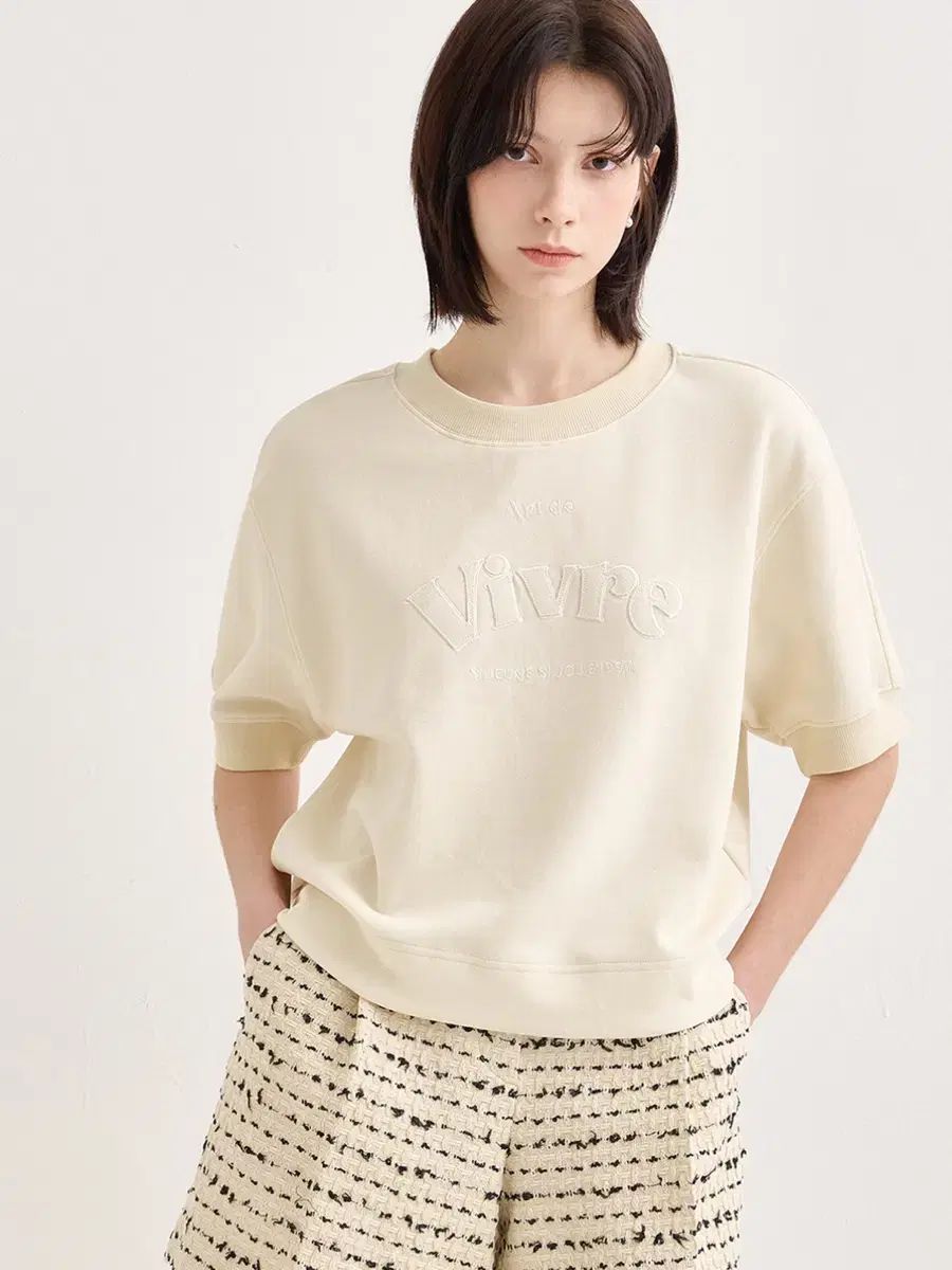 SJSJ バッグストラップ スウェットシャツ アイボリー