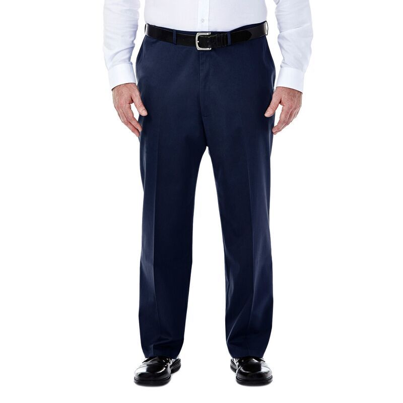 ハガー メンズ ボトムス カジュアルパンツ トール Big Tall Haggar Premium NoIron Khaki Stretch ClassicFit FlatFront Expandable Waist Pants Dark Navy ネイビー