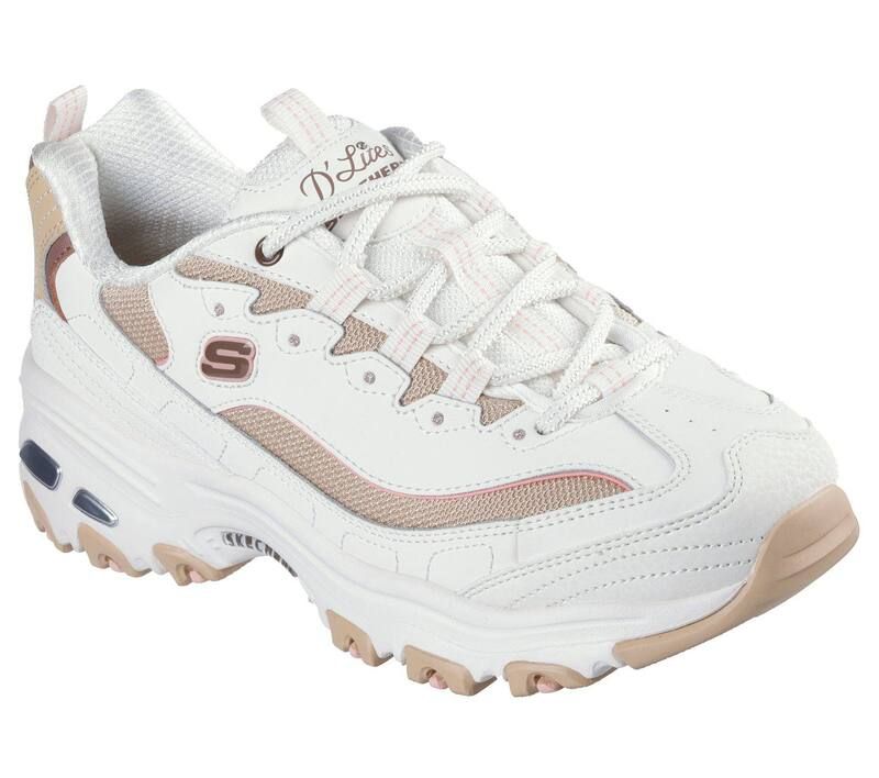 スケッチャーズ レディース シューズ スニーカー Skechers DLites Womenshoes Off White Brown オフホワイト