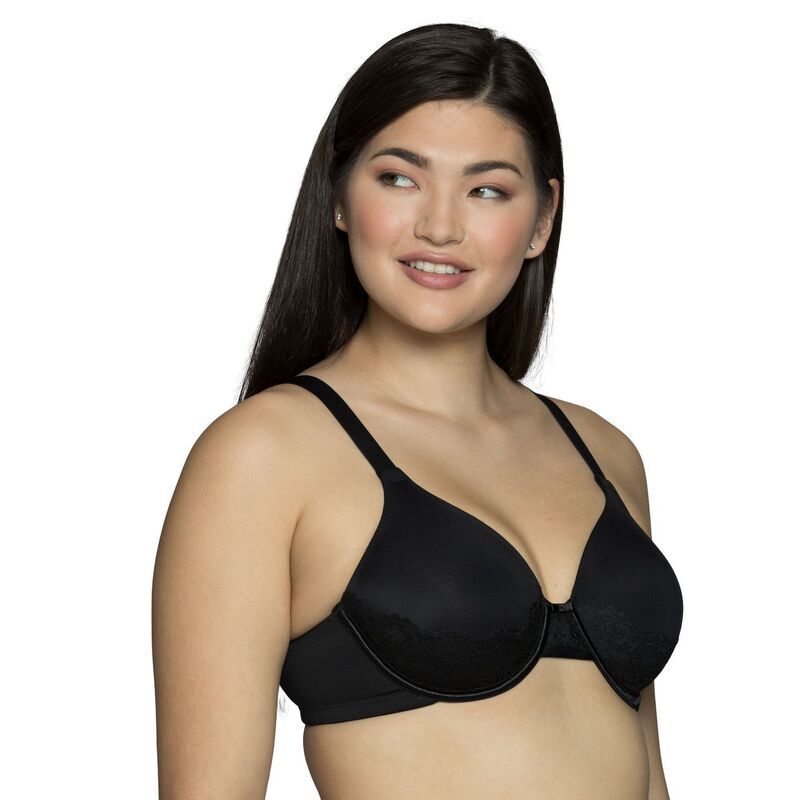 バニティフェア レディース アンダーウェア ブラジャー レース Vanity FairR Beauty Back Smoother Lace FullFigure Bra 76382 Mid Black ブラック