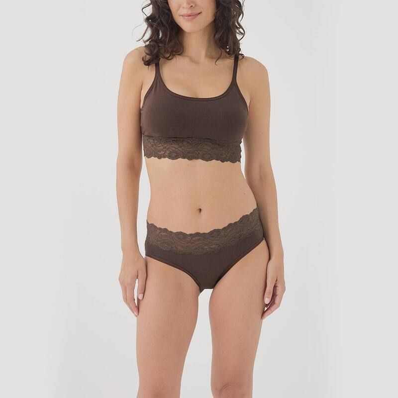 パクト レディース アンダーウェア ブラジャー コットン レース Pact Lace Smooth Cup Bralette Made With Organicotton Carob
