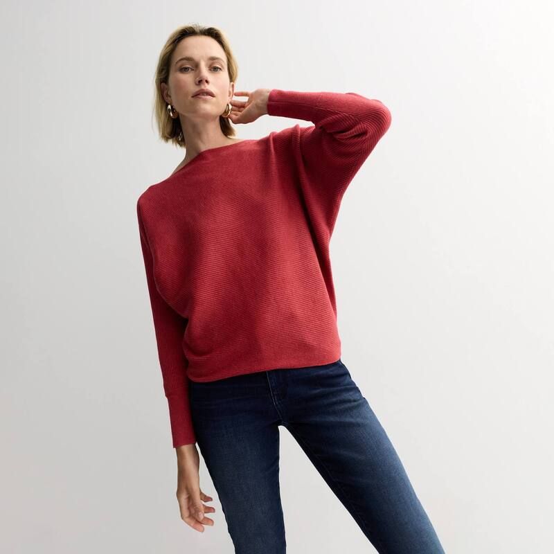 ナインウェスト レディース アウター ニット・セーター Womens Nine West Dolman Sweater Allured レッド