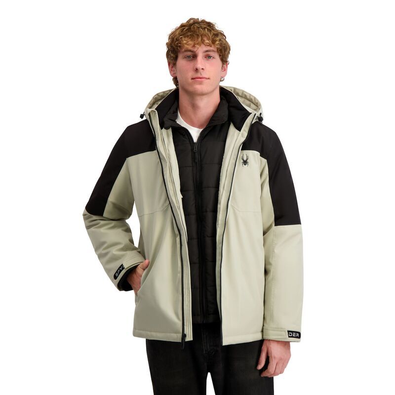スパイダー メンズ アウター ジャケット・ブルゾン Menspyder Snow System Hooded Winter Jacket Stone ストーン