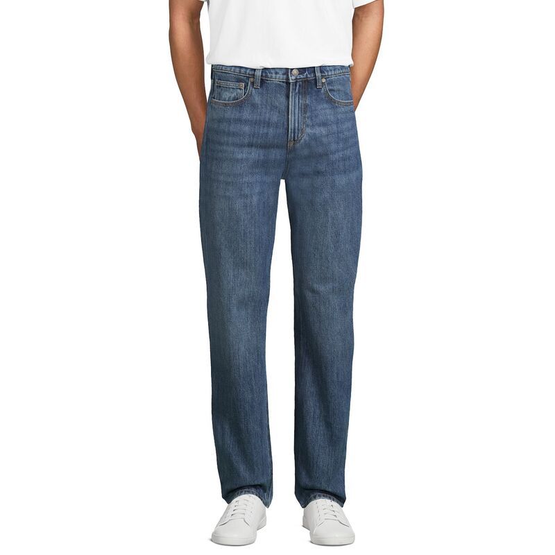 ランズエンド メンズ ボトムス デニムパンツ ジーンズ Mens Lands End Rigid Classic Fit Jeans Medium Glacier Wash