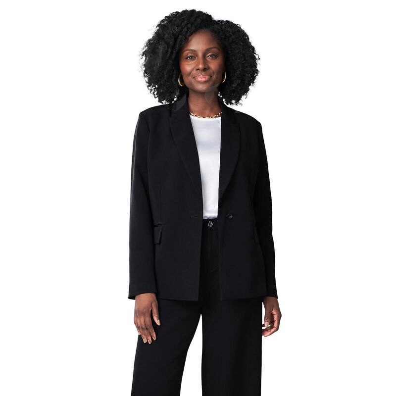 ジェシカロンドン レディース アウター ジャケット・ブルゾン プラスサイズ ブレザー Jessica London Womens Plusize BiStretch Shaped Blazer Black ブラック