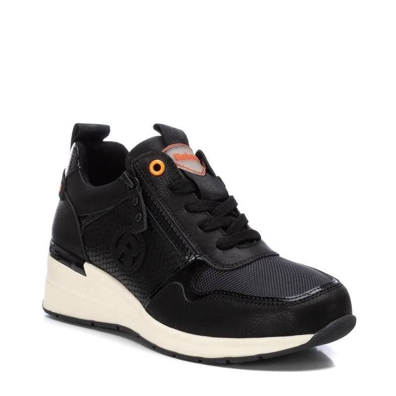 リフレッシュ レディース シューズ スニーカー Refresh Womens Wedge Sneakers By XTI Black ブラック