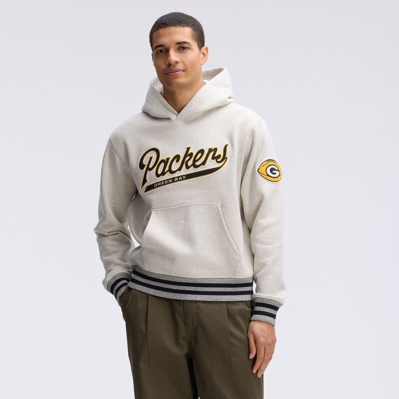ファナティクス メンズ トップス Tシャツ フリース パーカー Fanatics Oatmeal Green Bay Packers IconicFleece Tipped Hoodie Pkr Multi マルチカラー