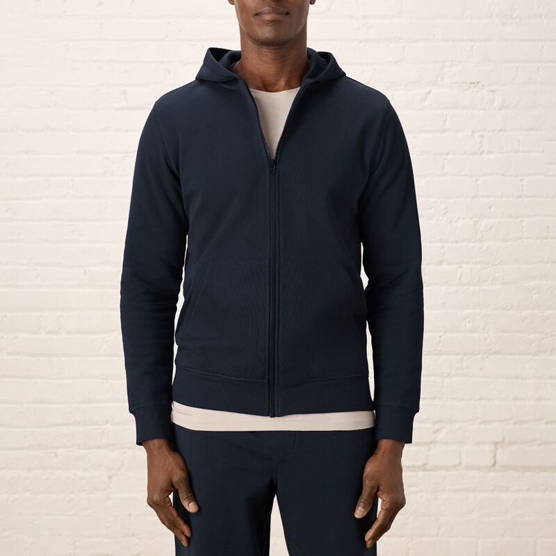 パクト メンズ アウター ニット・セーター フリース パーカー Pact Cloud Brushed Fleece Zip Hoodie Midnight Blue ブルー