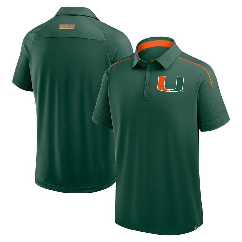 ファナティクス メンズ トップス Tシャツ ポロシャツ Mens Fanatics Green Miami Hurricanes Take The Leadefenderaglan Polo Mia Green グリーン