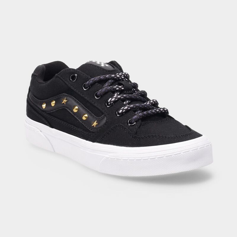 バンズ レディース シューズ スニーカー Vans Caldrone Womenshoestuds Black White ホワイト