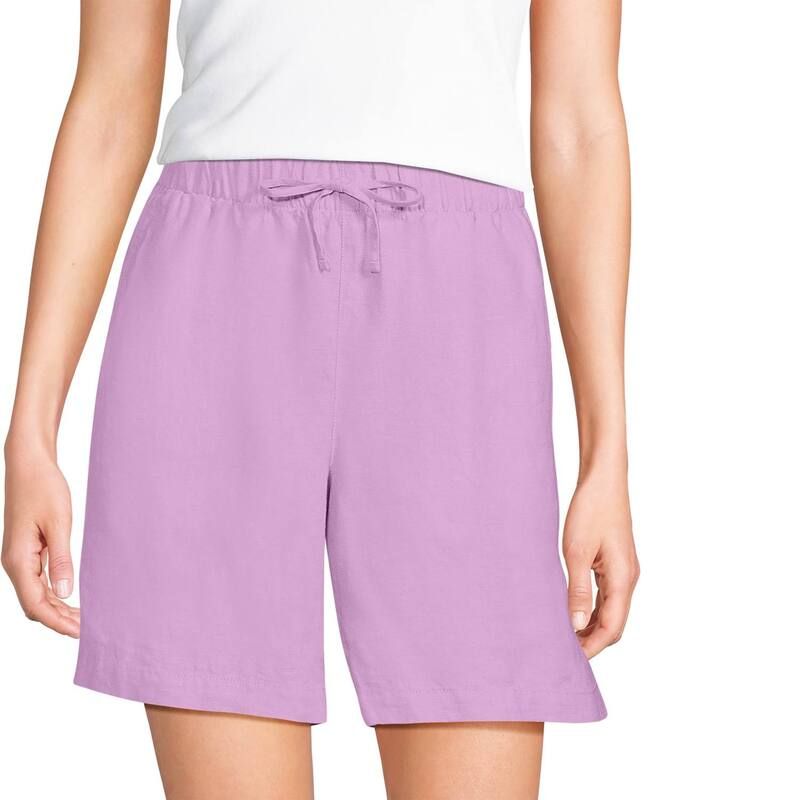ランズエンド レディース ボトムス ハーフパンツ・ショーツ ショートパンツ Womens Lands End 7in High Rise Pull On Shorts Wild Lilac ライラック