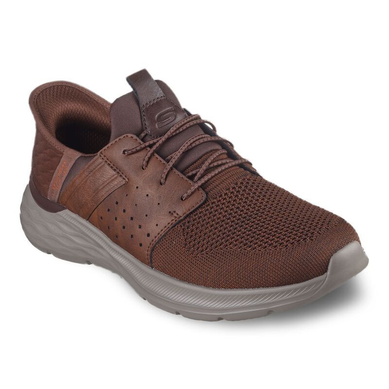 スケッチャーズ メンズ シューズ スニーカー Skechers Hands Free SlipinsRelaxed FitR Garner Newick Menshoes Dark Brown ブラウン
