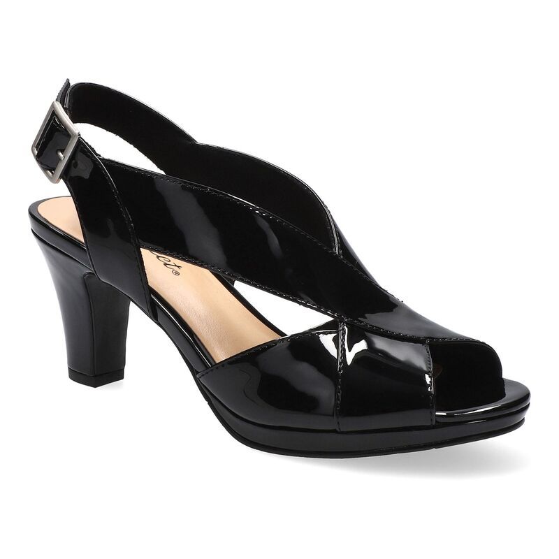 イージーストリート レディース シューズ サンダル Easy Street Christy Womens Dressandals Black Patent ブラック