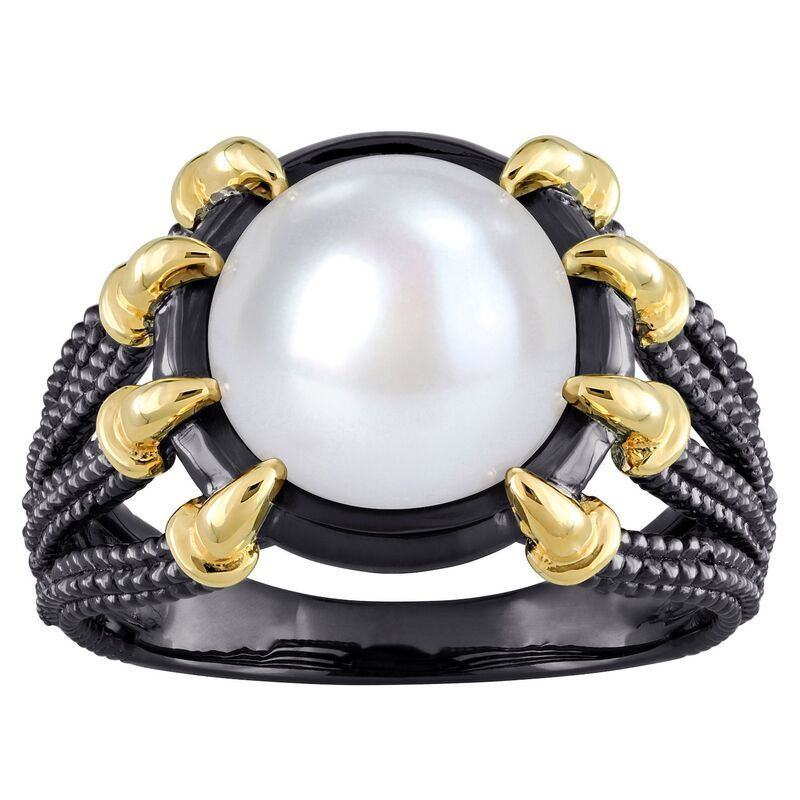 ステラ グレース メンズ アクセサリー リング Stella Grace Mens 18k Gold Over Silver Freshwater Cultured Pearl MultiShank Ring Two Tone パール