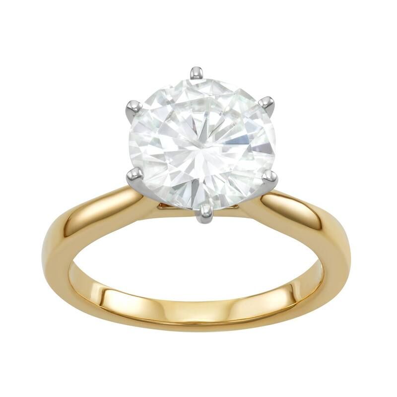 チャールズ アンド コルバード レディース アクセサリー リング Charles Colvard 14k Two Tone Gold 3 110 CaratW LabCreated Moissanite Solitaire Ring 14k 2 Tone ゴー