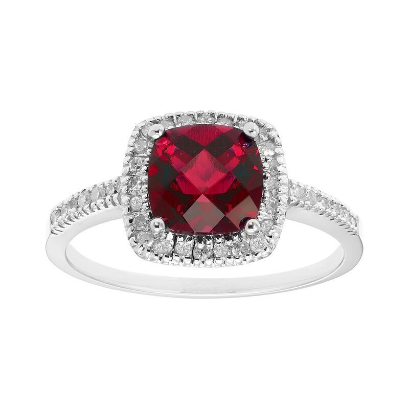 アンブランデッド レディース アクセサリー リング Unbranded LabCreated Ruby 10K Gold 15 CaratW Diamond Frame Ring White ホワイト
