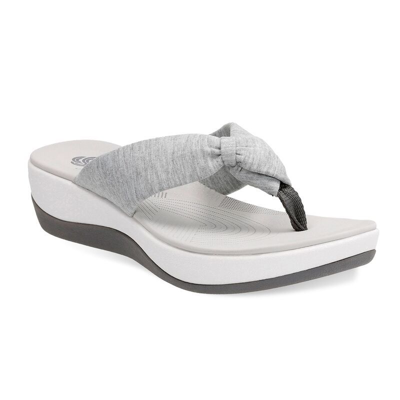 クラークス レディース シューズ サンダル Clarks Cloudsteppers Arla Glison Womens Ortholite Sandals Gray Fabric グレー