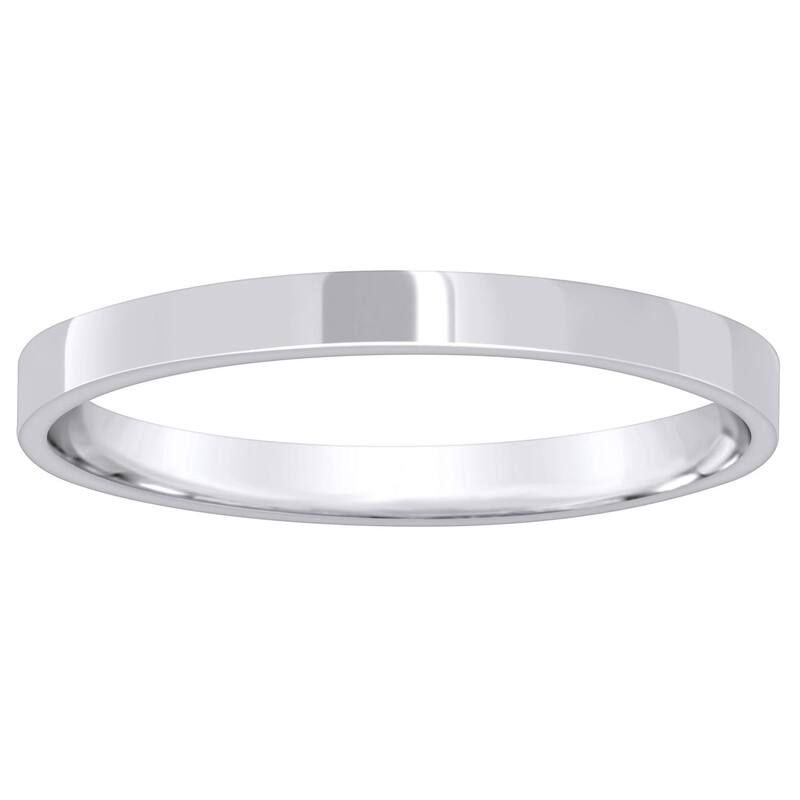 Alyson Layne レディース アクセサリー リング Alyson Layne 10k White Gold Flat Wedding Band 10k White Gold ホワイト