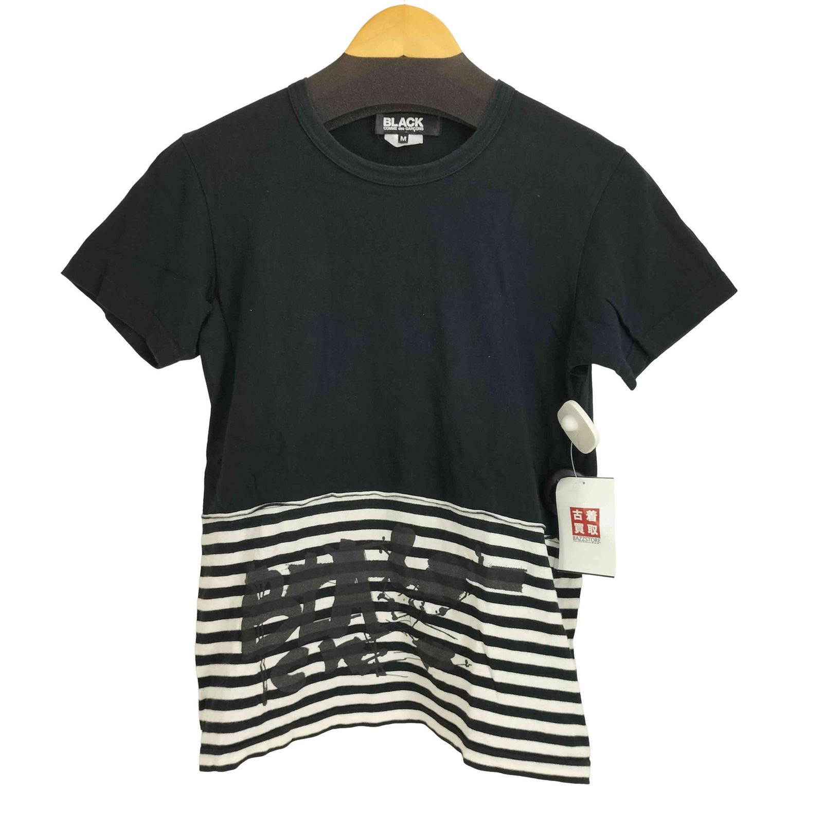 ブラックコムデギャルソン BLACK COMME des GARCONS 12SS ボーダー切替 S/S Tシャツ メンズ JPN：M