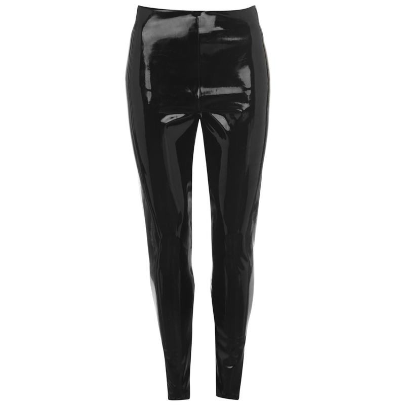コマンドー レディース ボトムス レギンス レザー フェイクレザー Commando Faux Leather Patent Leggings Black ブラック