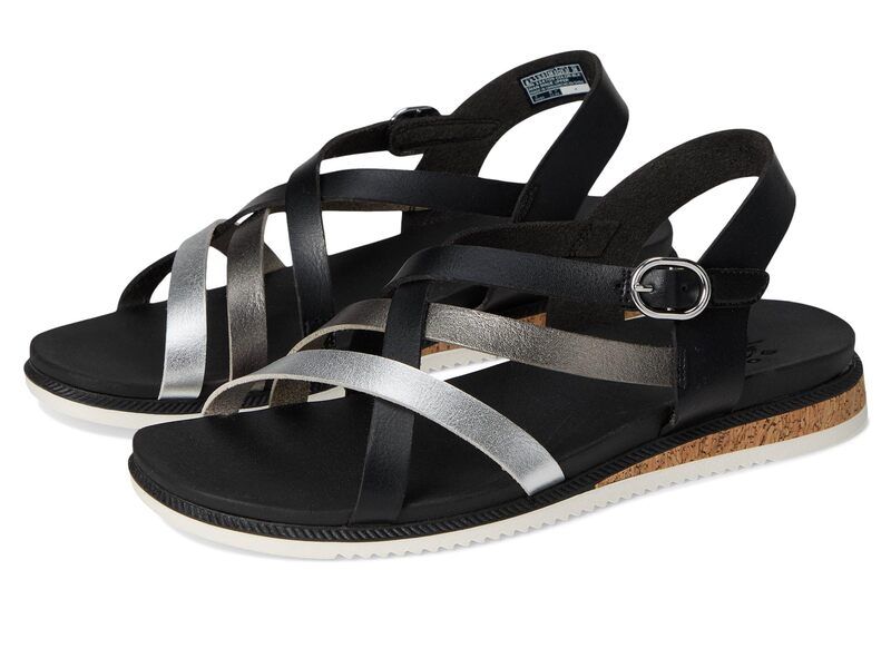 スケッチャーズ レディース シューズ サンダル BOBS from SKECHERS Desert Kiss Low Peak Rank Black ブラック