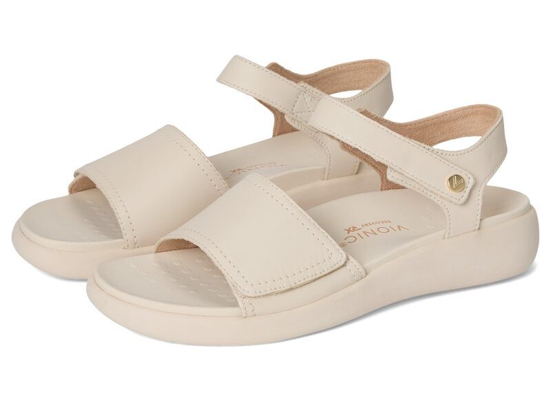 バイオニック レディース シューズ サンダル アンクル VIONIC Awaken Ankle Straps White Leather ホワイト