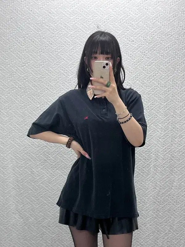 バーバリー カジュアル ヴィンテージ ノヴァチェック KARA（カラ） オーバーサイズ 半袖Tシャツ L C12115