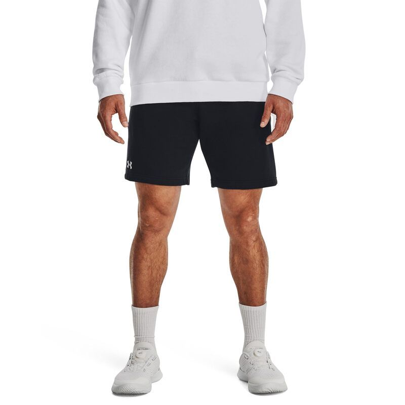 アンダーアーマー メンズ ボトムス ハーフパンツ・ショーツ ショートパンツ フリース Under Armourival Fleece Shorts BlackWhite ホワイト
