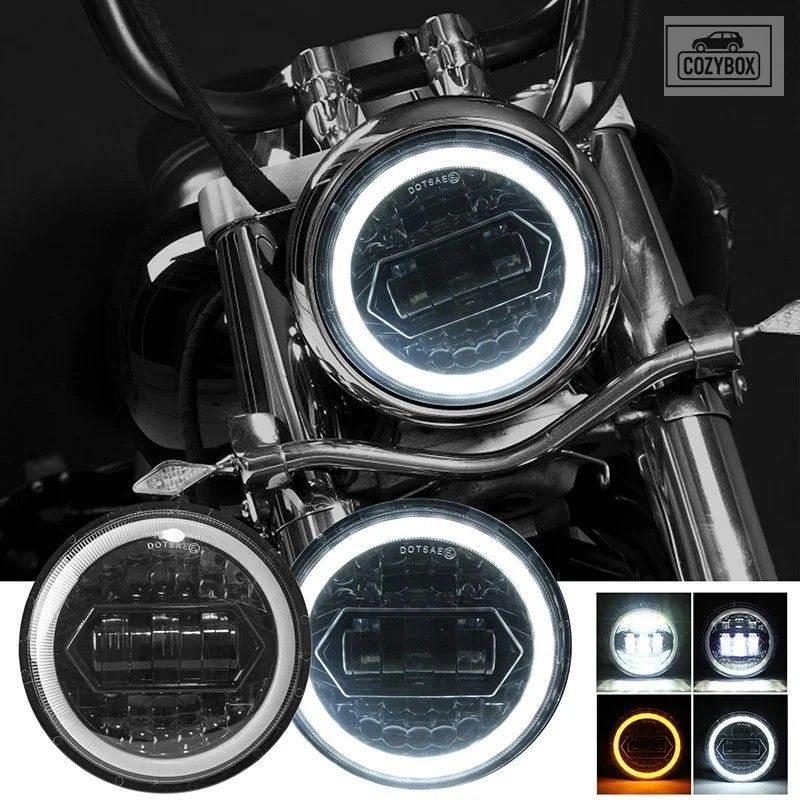 5.75 インチ LED ヘッドライトバイク ハーレースポーツスター 1200 883 ストリート 50