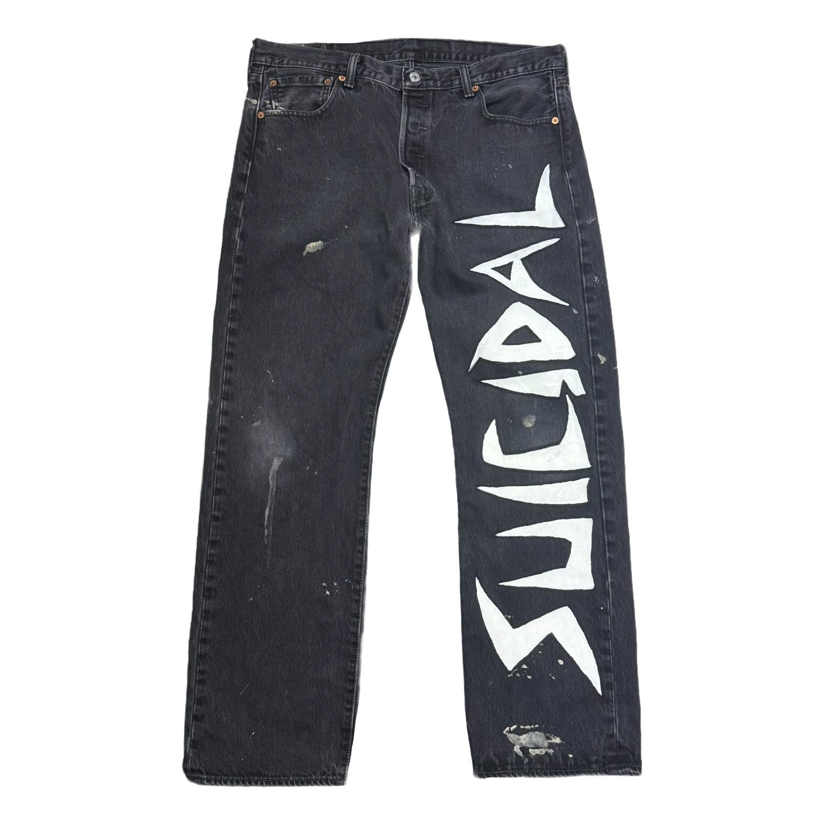 Levi’s 501 Denim Pants “Suicidal Tendencies Logo Paint”
