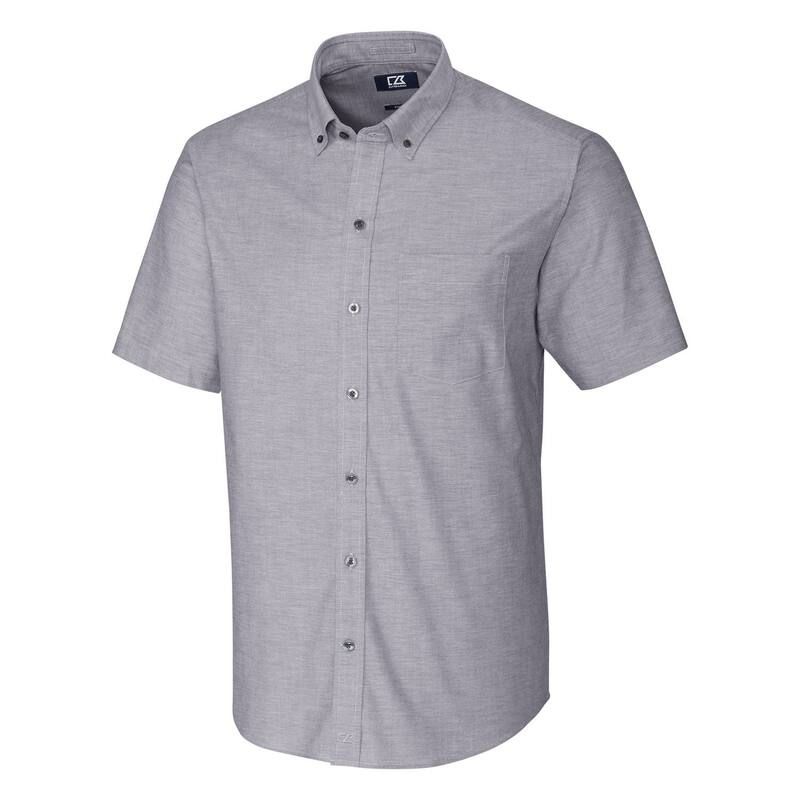カッターアンドバック レディース トップス Tシャツ オックスフォード トール Cutter Buck Stretch Oxford Mens Big and Tall Short Sleeve Dresshirt Charcoal チャコール