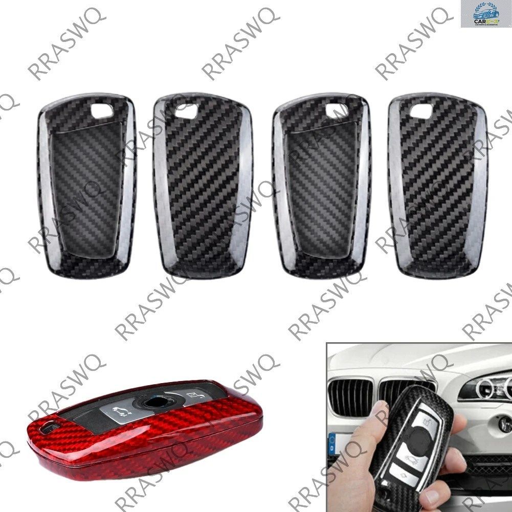 BMW 1 3 4 5 7シリーズ X3用カーボンファイバー製カーリモートキーフォブシェルホルダーカバー交換部品