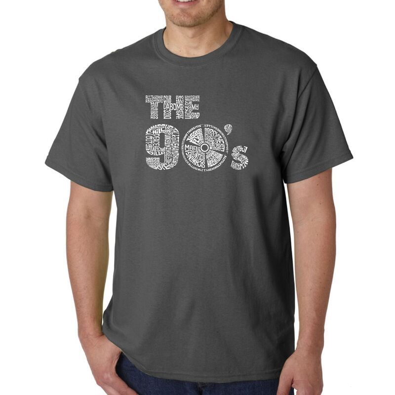 エルエーポップアート レディース トップス Tシャツ LA Pop Art 90s Mens Word Artshirt Grey グレー