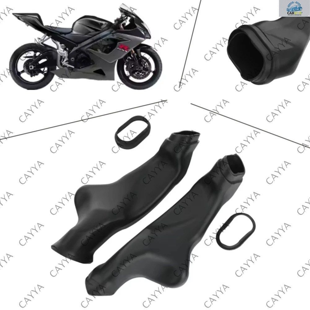 スズキ K5 GSX-R1000 2005-2006 GSXR1000 GSX-R GSXR 1000 05 06 オートバイ用 ブラック ABS 左右 ラムエアインテークチューブ ダクトパイ